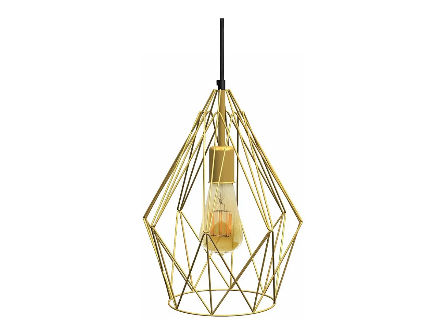 Suspensión TOSEL ,metal,Dorado ,A90xD35xP30cm