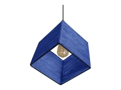 Suspensión TOSEL ,metal-fibra,Azul ,A 90x D20xP20cm
