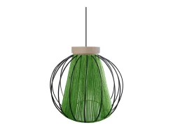 Suspensión TOSEL ,metal-fibra,natural,A 90xD 32x P 32cm