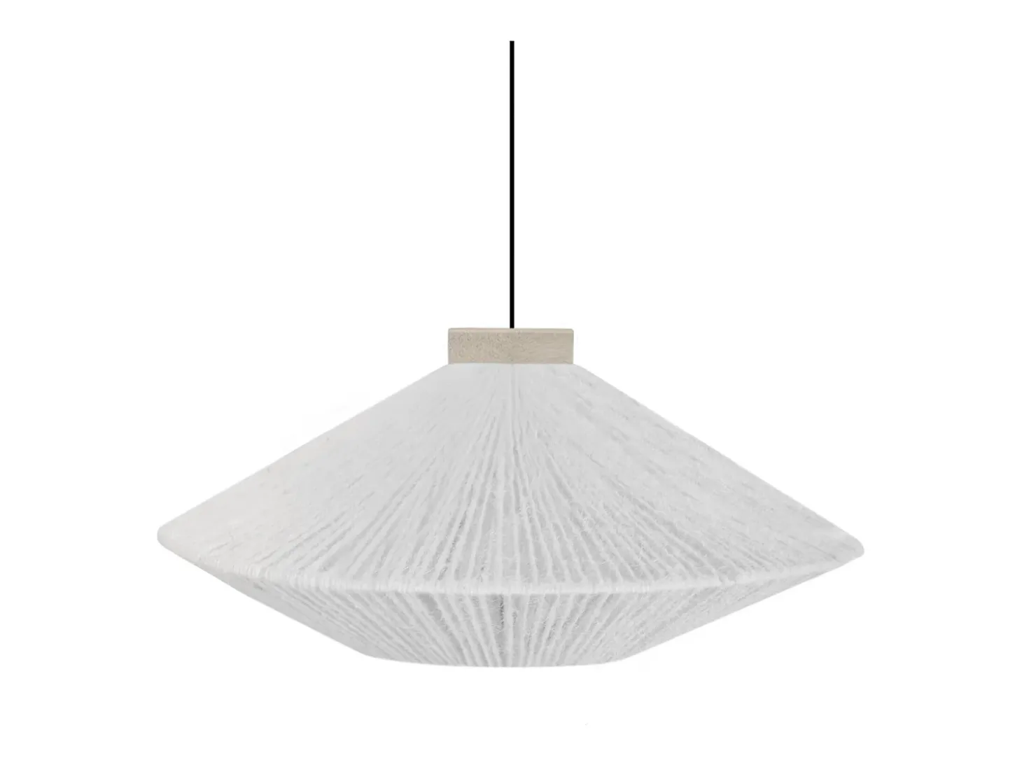 Suspensión TOSEL ,metal-fibra,Blanco,A90x D 60xP60cm