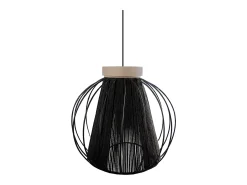 Suspensión TOSEL ,metal-fibra,Negro ,A90xD 32xP32 cm