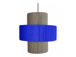 Suspensión TOSEL ,metal,fibra,Azul ,A 90xD40x P 40cm