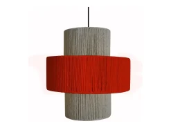 Suspensión TOSEL ,metal,fibra,Rojo,A90x D40xP40cm