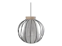 Suspensión TOSEL ,metal-fibra,Blanco,A 90x D32xP32 cm