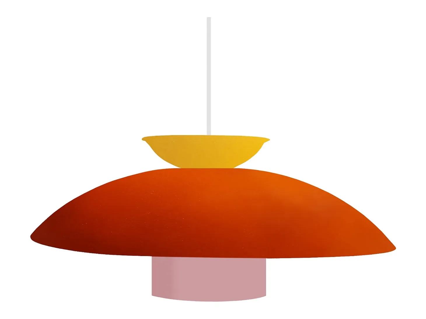 Suspensión TOSEL ,metal,Naranja,A110xD40xP40 cm