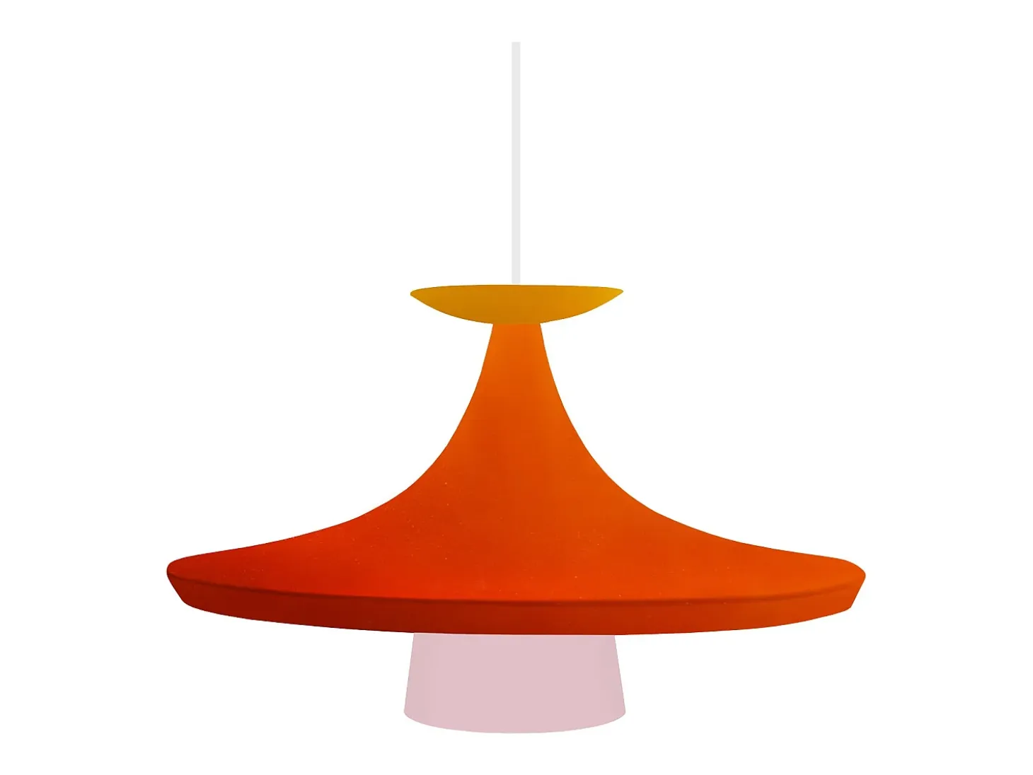 Suspensión TOSEL ,metal,Naranja,A110xD36xP36cm