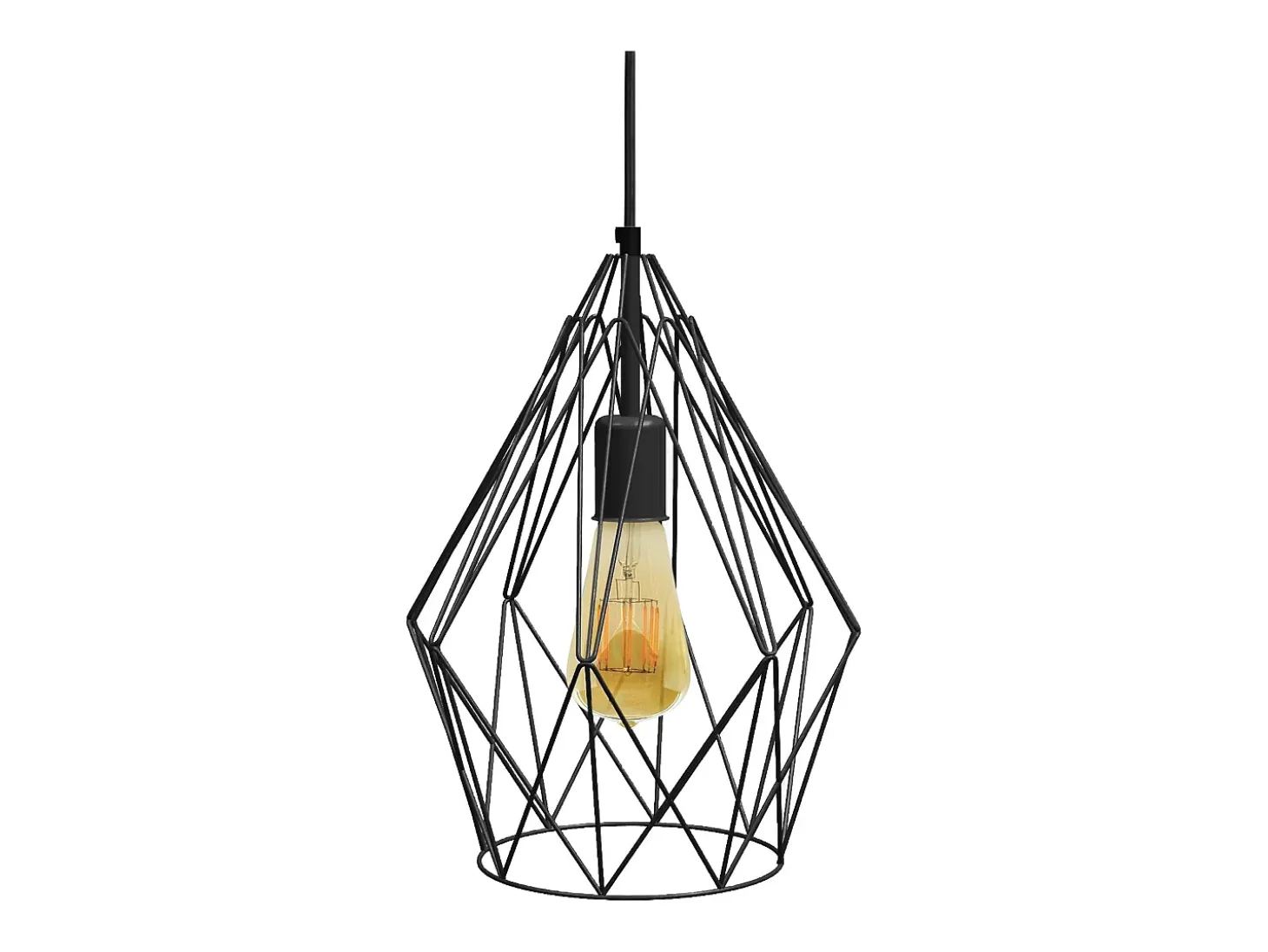 Suspensión TOSEL ,metal,Negro ,A90xD35xP30cm