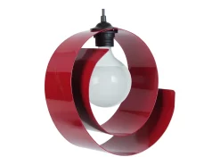 Suspensión TOSEL ,metal,Rojo,A 86xD28x P 28cm