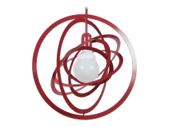 Suspensión TOSEL ,metal,Rojo,A100xD 40x P 40cm