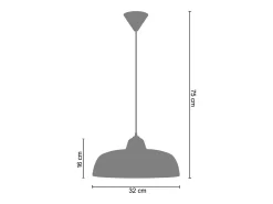 Suspensión TOSEL ,metal,Rosa ,A75xD 32x P 32cm