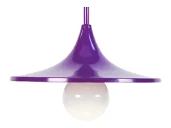 Suspensión TOSEL ,metal,violeta ,A70xD 27x P 27cm