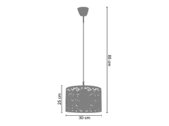 Suspensión TOSEL ,metal.,violeta , A85xD30xP 30cm