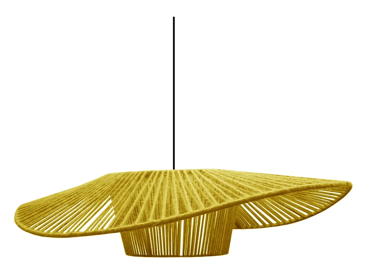 Suspensión TOSEL ,tela,AMARILLO,A 80xD 75x P 80cm