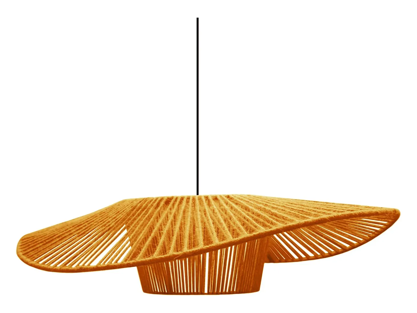 Suspensión TOSEL ,tela,AMARILLO,A 80xD75x P 80cm