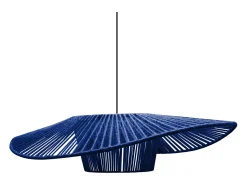 Suspensión TOSEL ,tela,Azul ,A80xD 75x P 80cm