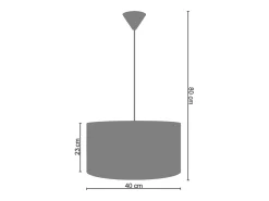 Suspensión TOSEL ,tela,Marrón,A80xD 40xP 40cm