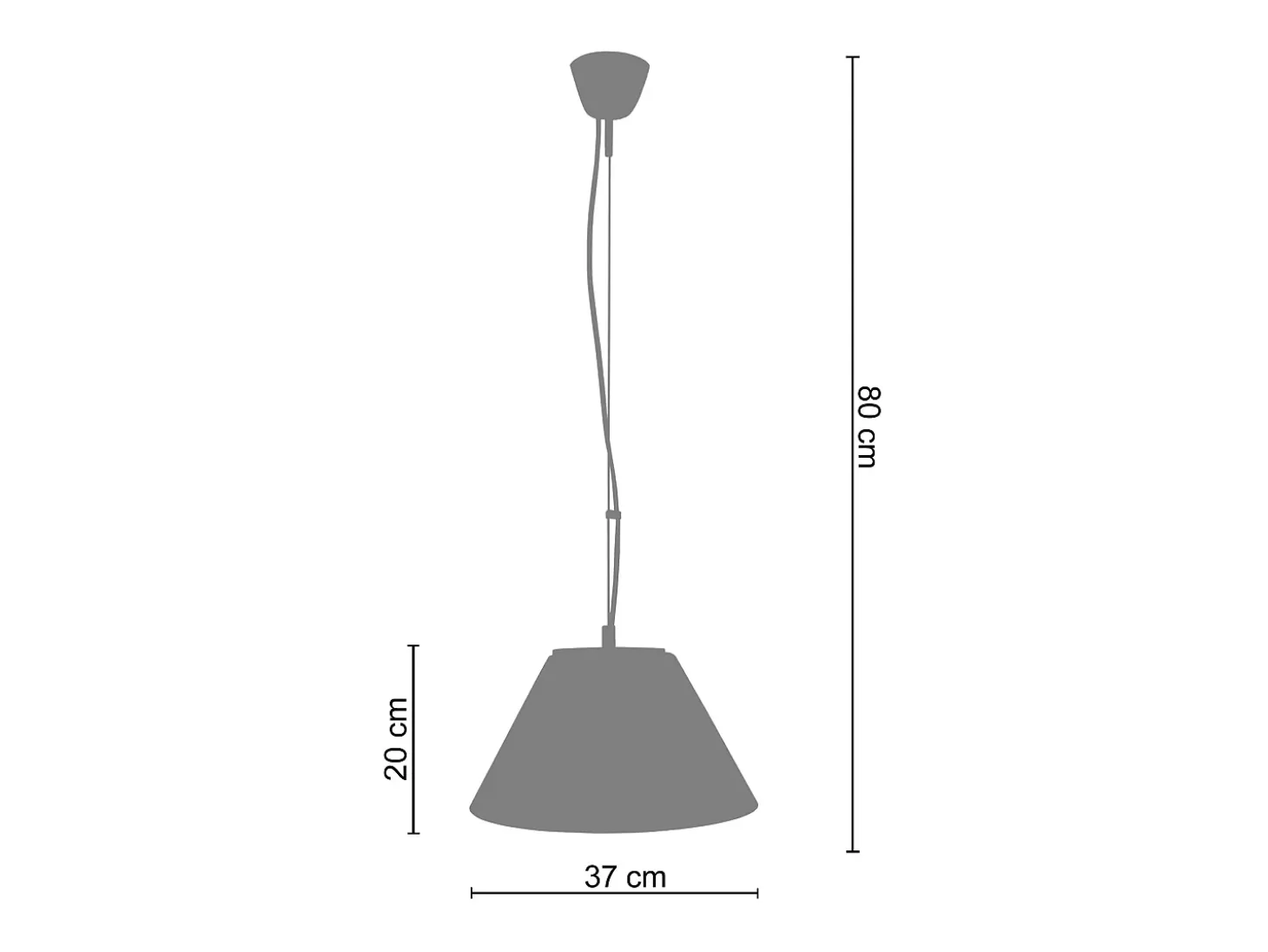 Suspensión TOSEL ,vidrio,Aluminio ,A 80x D37xP37cm