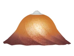 Suspensión TOSEL ,vidrio,beige,A70xD29xP29cm