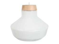 Suspensión TOSEL ,vidrio,Blanco,A 84xD30xP30cm