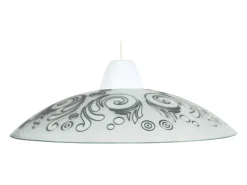 Suspensión TOSEL ,vidrio,Blanco ,A74xD45xP45cm
