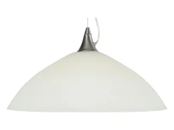Suspensión TOSEL ,vidrio,Blanco,A77xD 38xP38cm