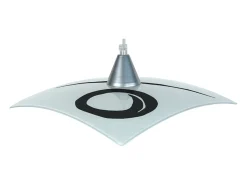 Suspensión TOSEL ,vidrio,Blanco , A70xD30xP 30cm