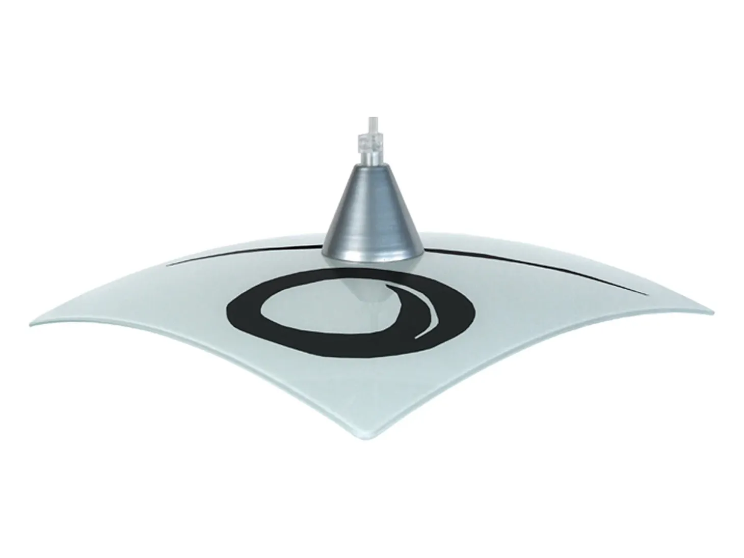 Suspensión TOSEL ,vidrio,Blanco , A70xD30xP 30cm