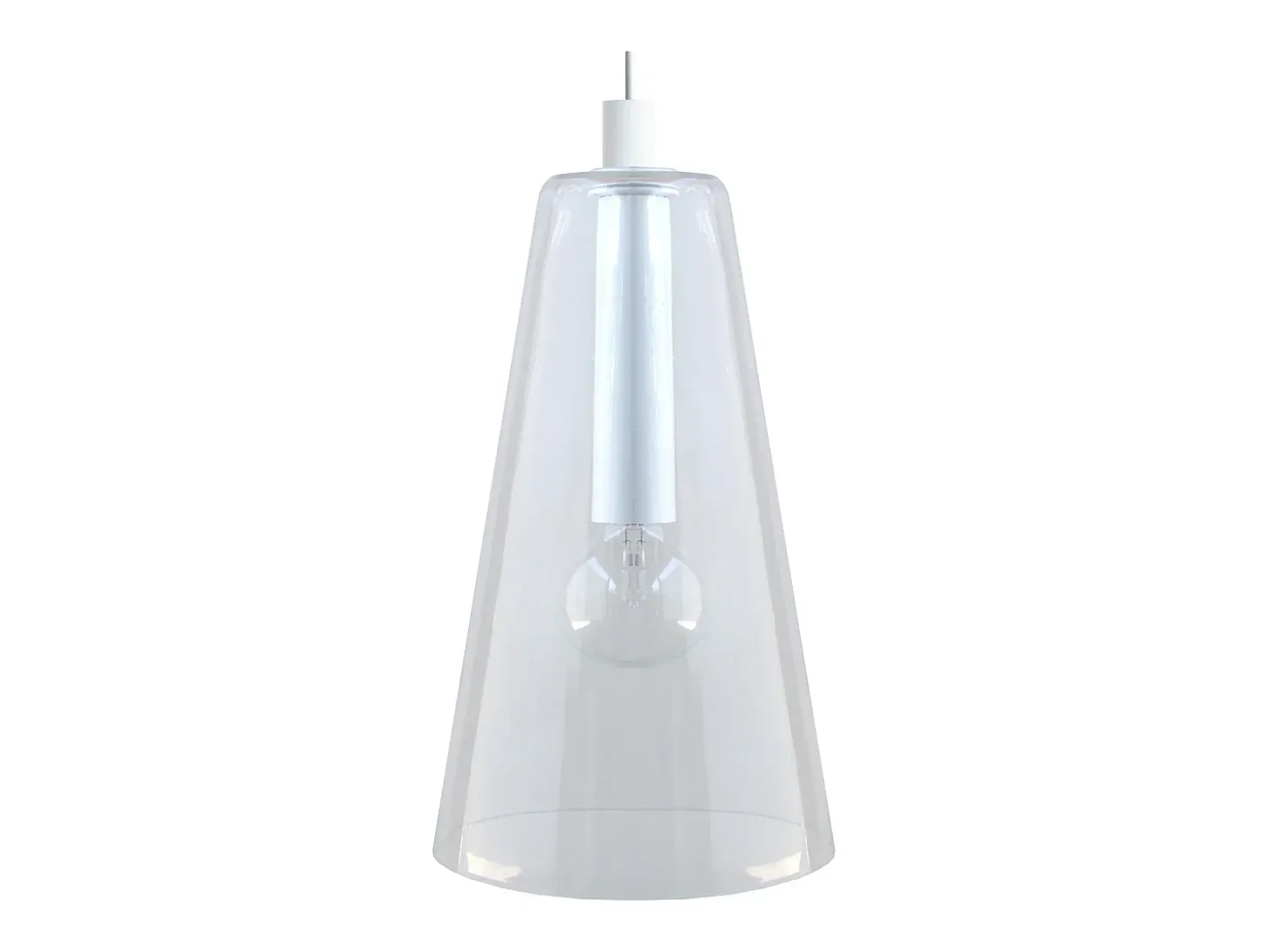 Suspensión TOSEL ,vidrio,Blanco,A94xD25xP25cm