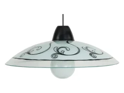 Suspensión TOSEL ,vidrio,Gris , A 74xD45x P 45cm