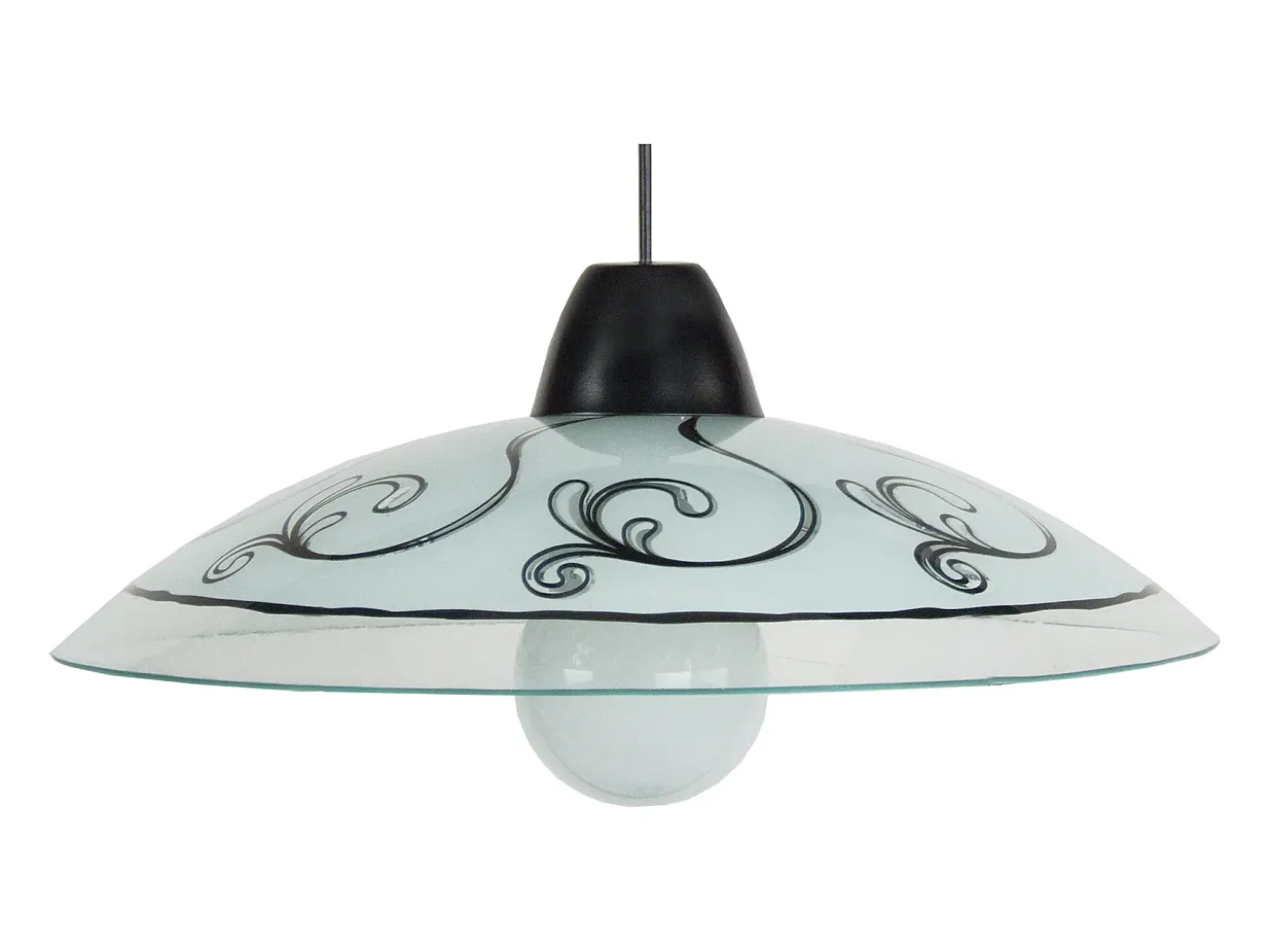 Suspensión TOSEL ,vidrio,Gris , A 74xD45x P 45cm