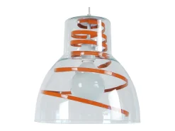 Suspensión TOSEL ,vidrio,Naranja,A90xD30xP30cm