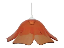 Suspensión TOSEL ,vidrio,Naranja, A80xD35xP35cm