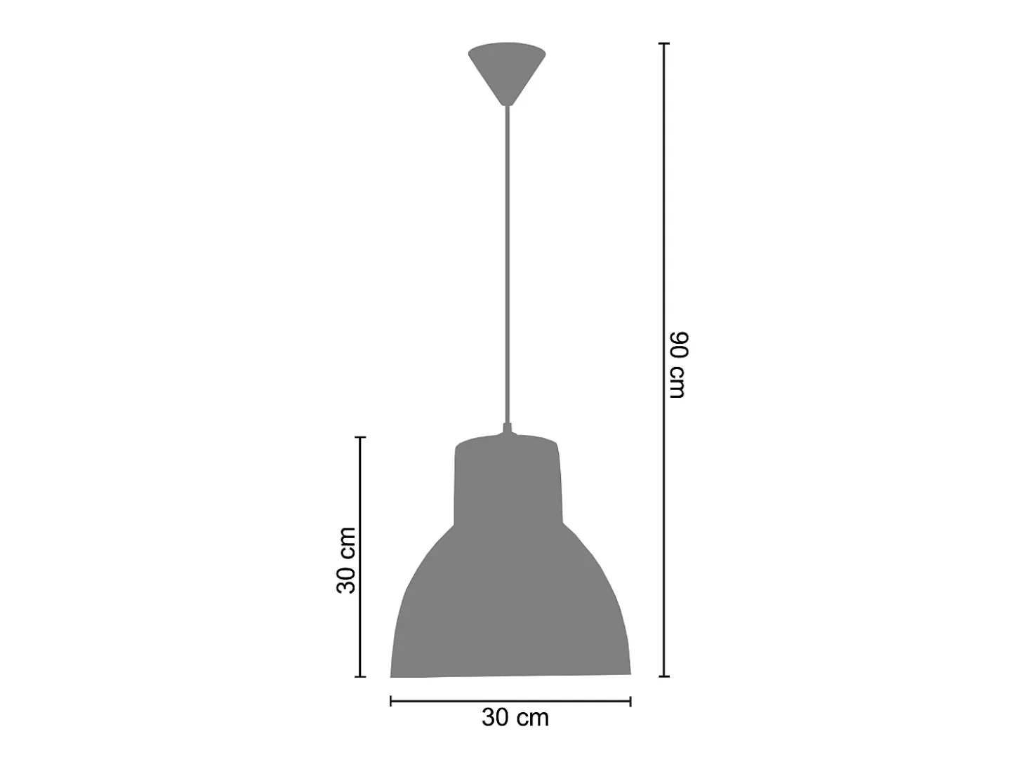 Suspensión TOSEL ,vidrio,,Naranja, A90xD30xP30cm