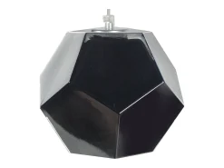 Suspensión TOSEL ,vidrio,Negro , A77xD19xP 19cm