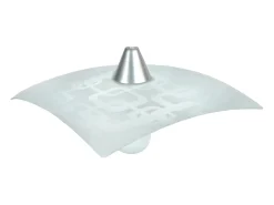 Suspensión TOSEL ,vidrio,Negro ,A60xD 30x P 30cm