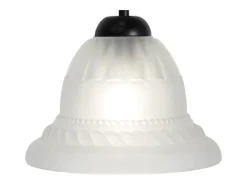 Suspensión TOSEL ,vidrio,Negro ,A68x D 17xP17cm