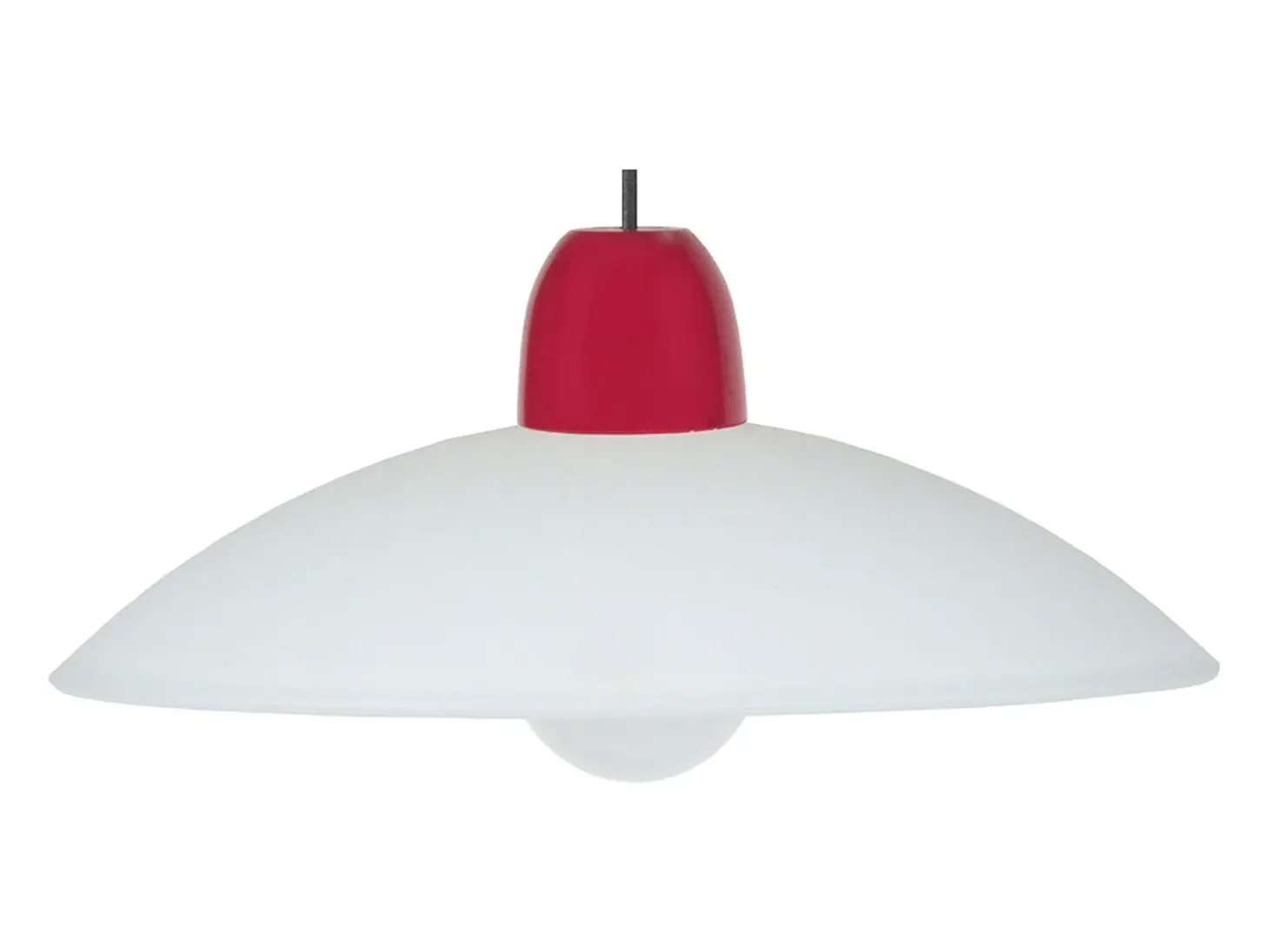 Suspensión TOSEL ,vidrio,Rojo,A 70xD42xP42cm