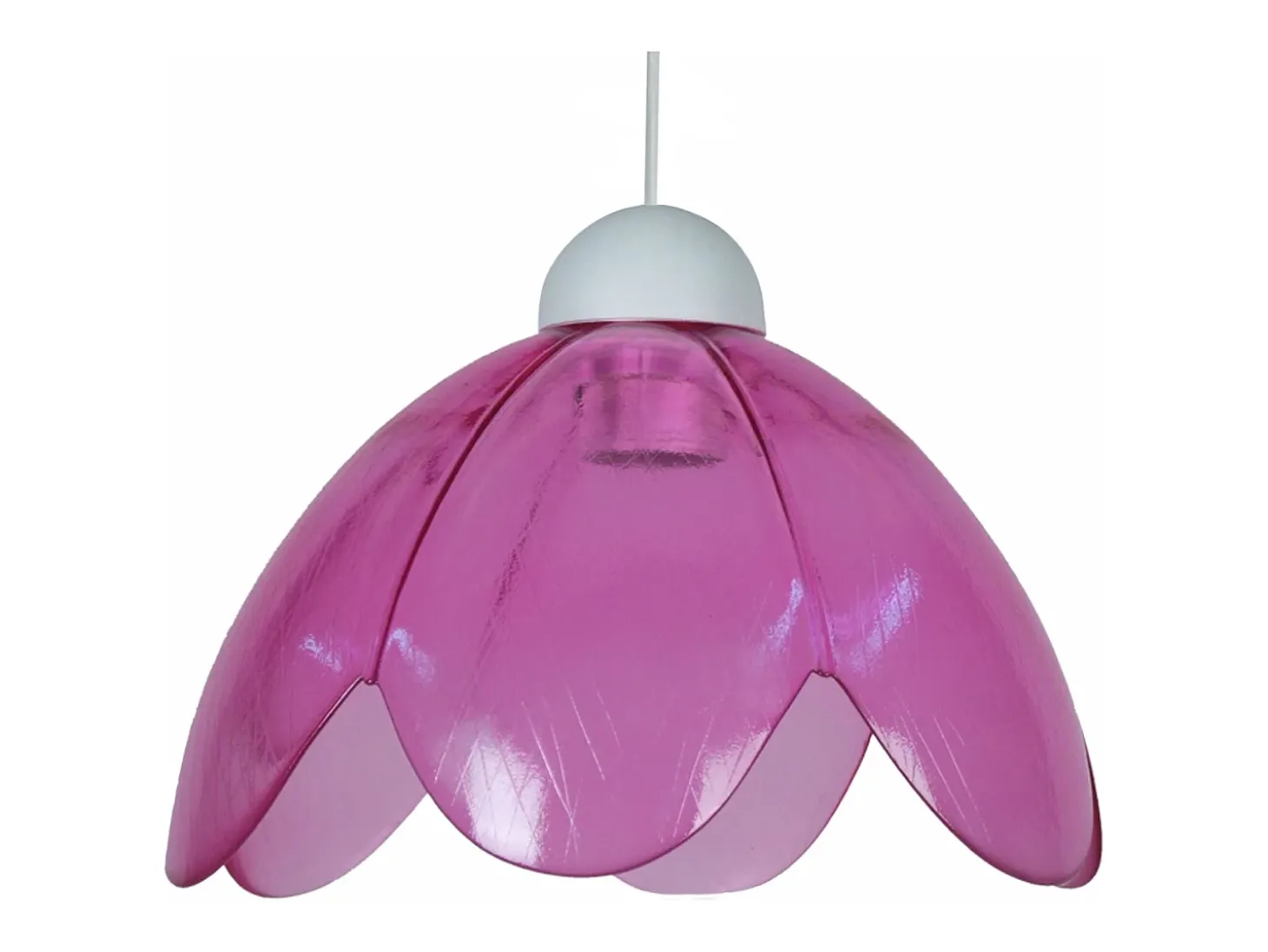 Suspensión TOSEL ,vidrio,Rosa ,A75xD25xP25cm