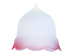 Suspensión TOSEL ,vidrio,Rosa ,A 75xD 17x P 17cm
