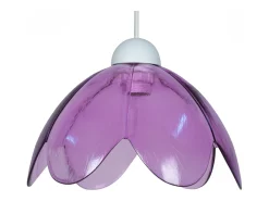 Suspensión TOSEL ,vidrio,violeta ,A80xD8xP8cm