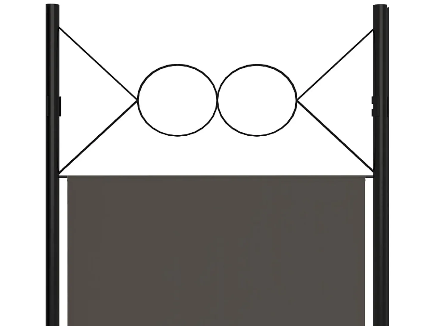 Tabique divisorio antracita de 6 paneles 240x180 cm