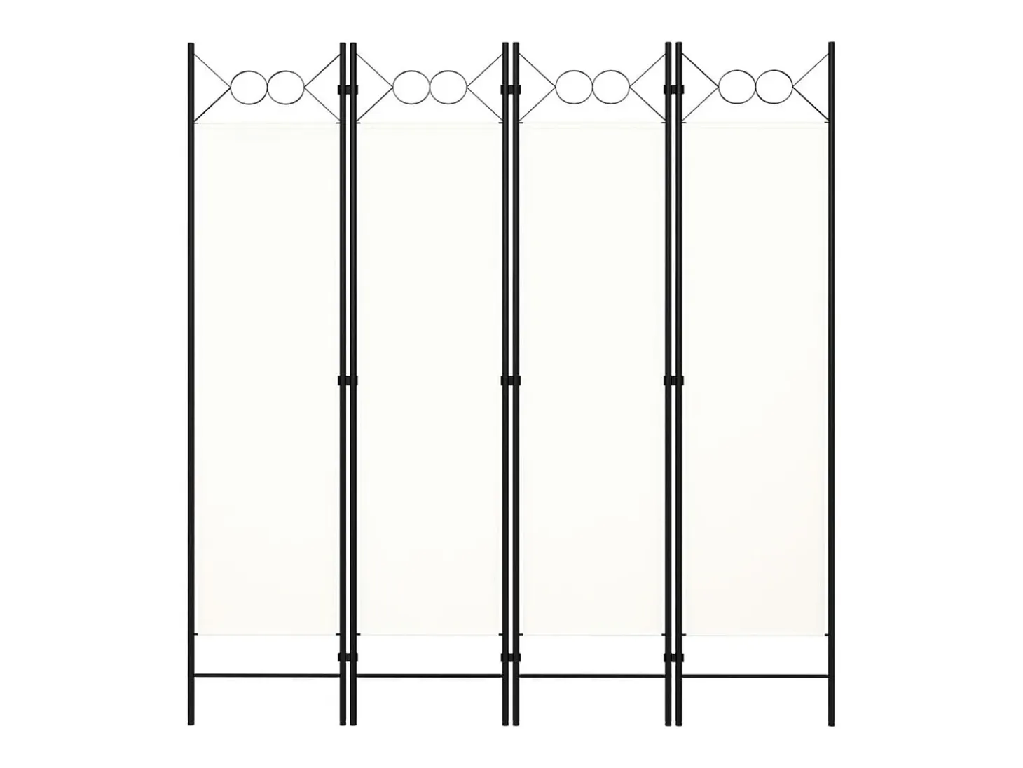 Tabique divisorio blanco de 4 paneles 160x180 cm