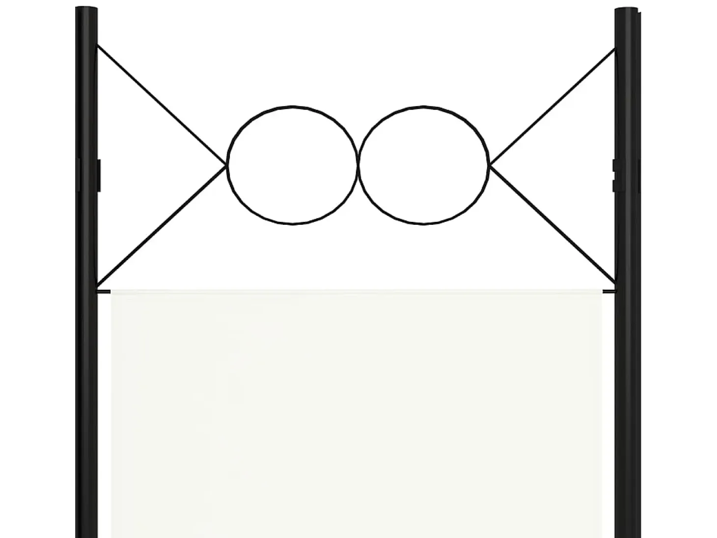 Tabique divisorio blanco de 4 paneles 160x180 cm