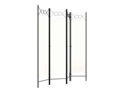 Tabique divisorio blanco de 4 paneles 160x180 cm