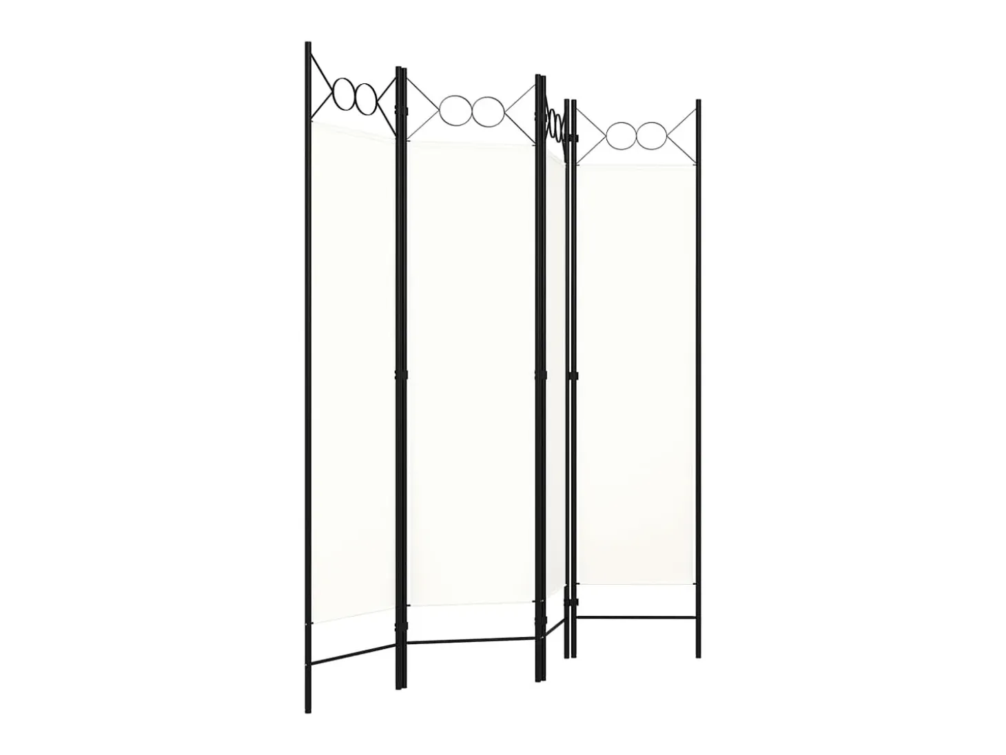 Tabique divisorio blanco de 4 paneles 160x180 cm