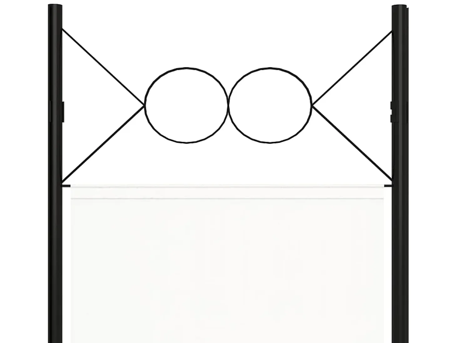 Tabique divisorio de 6 paneles, blanco, 240 x 180 cm