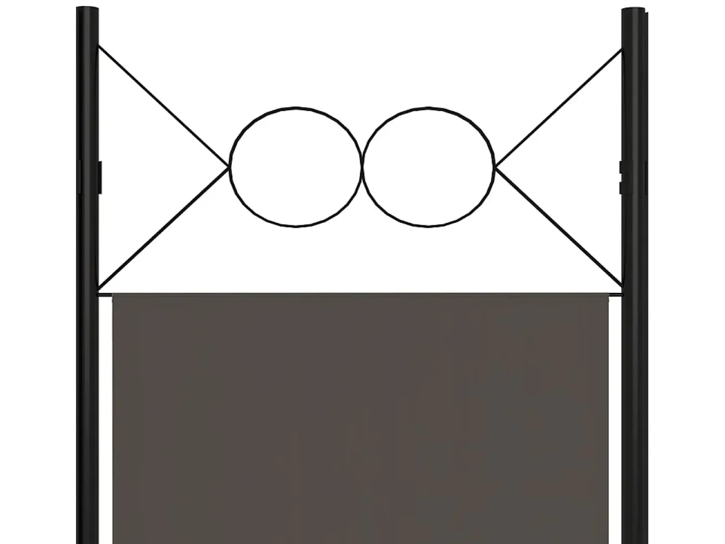 Tabique divisorio de 3 paneles Antracita 120x180 cm