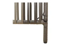 Tabique divisorio de 5 paneles de mimbre de resina gris