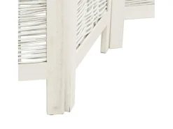 Tabique divisorio de 5 paneles en madera maciza de paulownia blanca