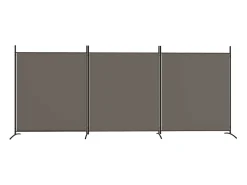 Tabique divisorio de 3 paneles Antracita 525x180 cm Tejido